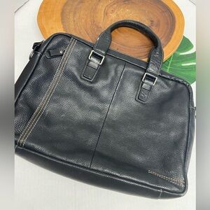 HAUTTON Pebbled Leather Lap Top Bag